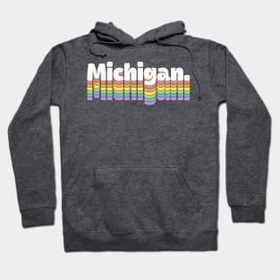 Michigan // Retro Typography Design Hoodie